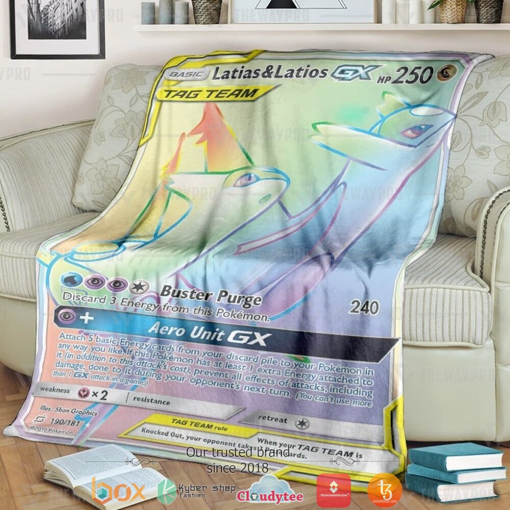 Anime Pokemon Latias Latios soft Blanket