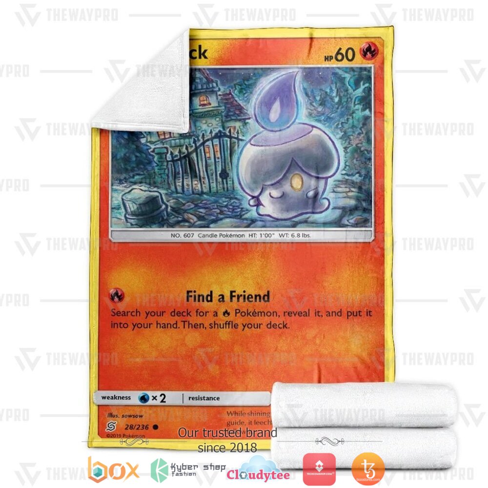 NEW Litwick Unified Minds Pokemon Blanket 3 Anime Pokemon Litwick Unified Minds soft Blanket 1 2