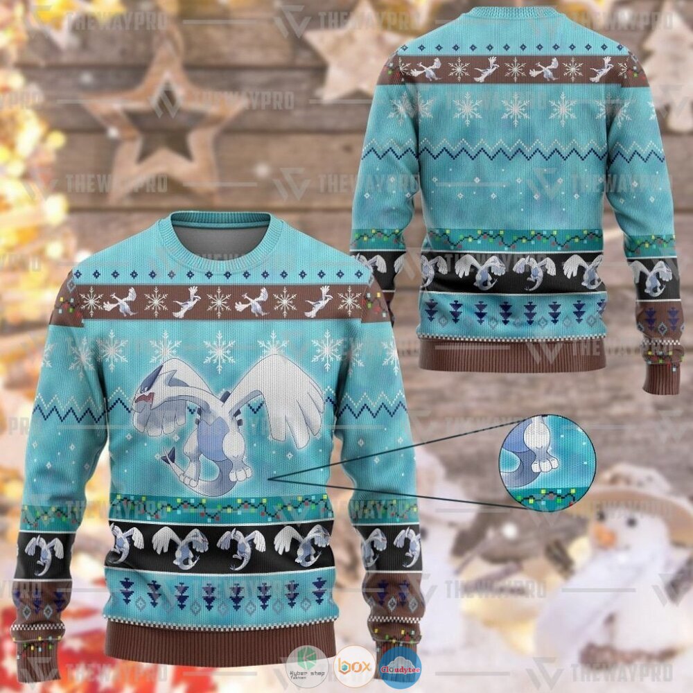 Anime Pokemon Lugia Christmas Sweater