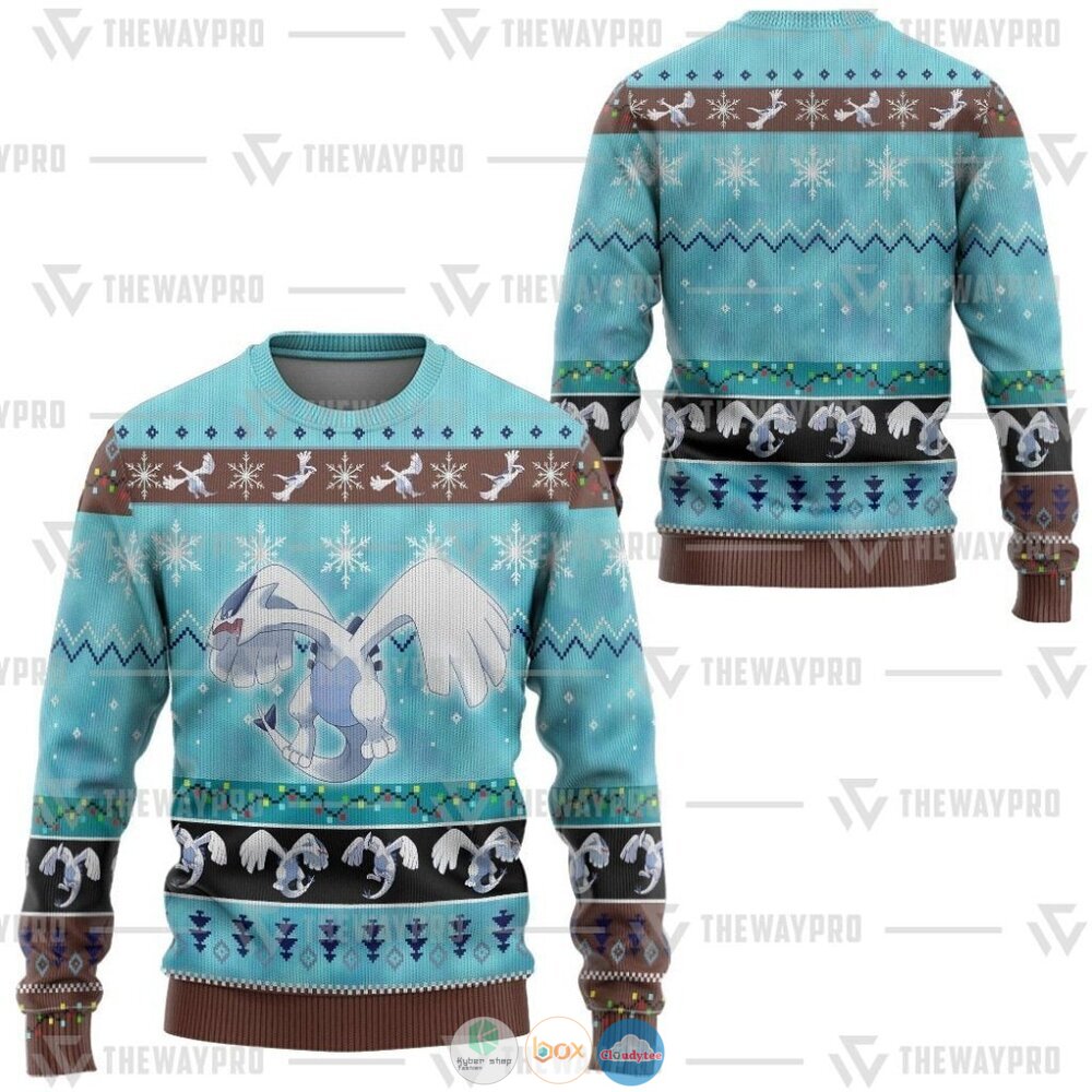 Pokemon Lugia Ugly Christmas Sweater 2 Anime Pokemon Lugia Christmas Sweater 1