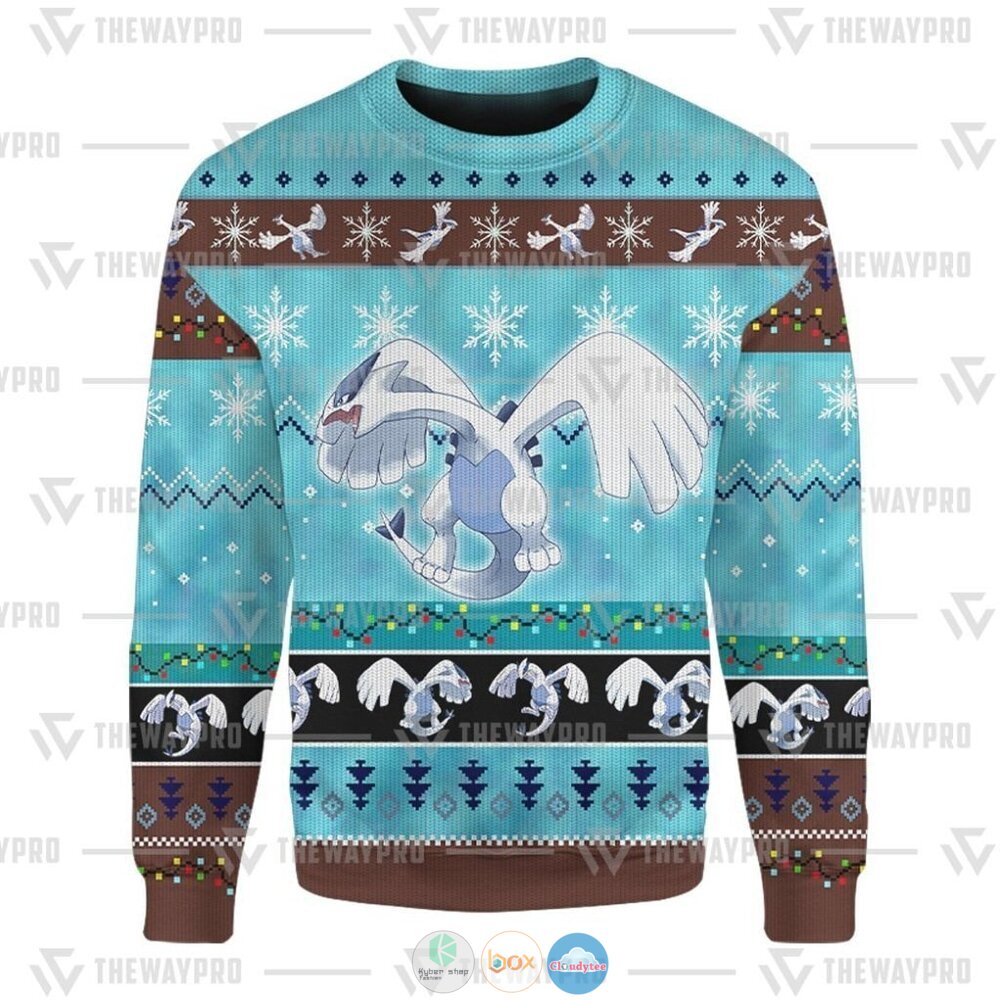 Pokemon Lugia Ugly Christmas Sweater 5 Anime Pokemon Lugia Christmas Sweater 1 2 3 4