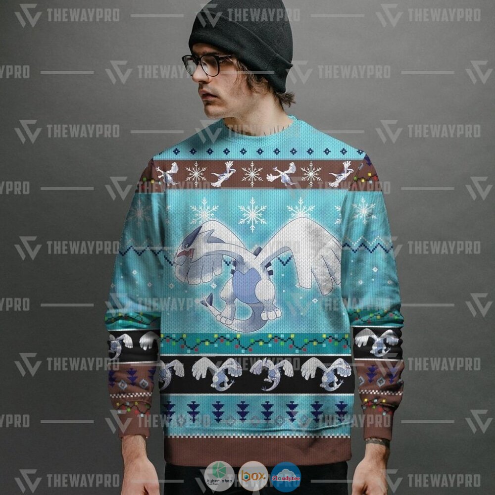 Pokemon Lugia Ugly Christmas Sweater 6 Anime Pokemon Lugia Christmas Sweater 1 2 3 4 5