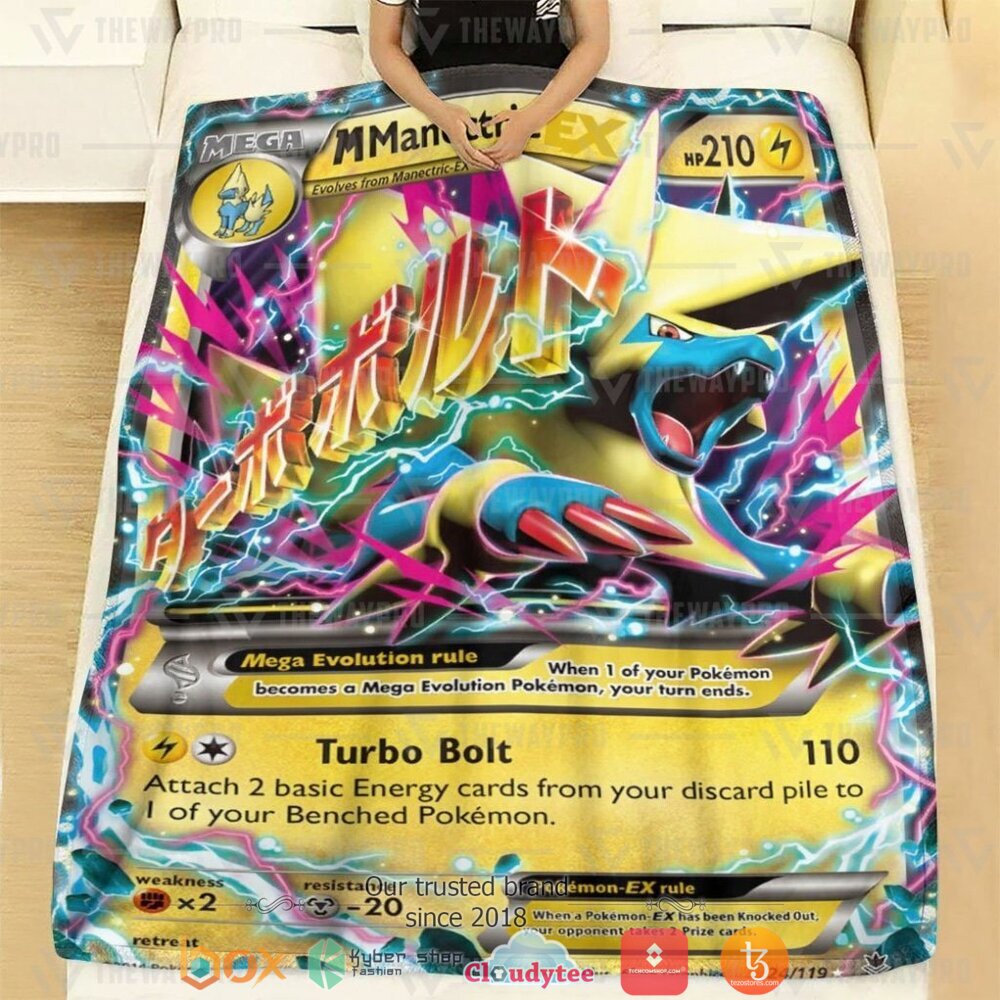 HOT M Manectric EX Pokemon Blanket 2 Anime Pokemon M Manectric EX soft Blanket 1