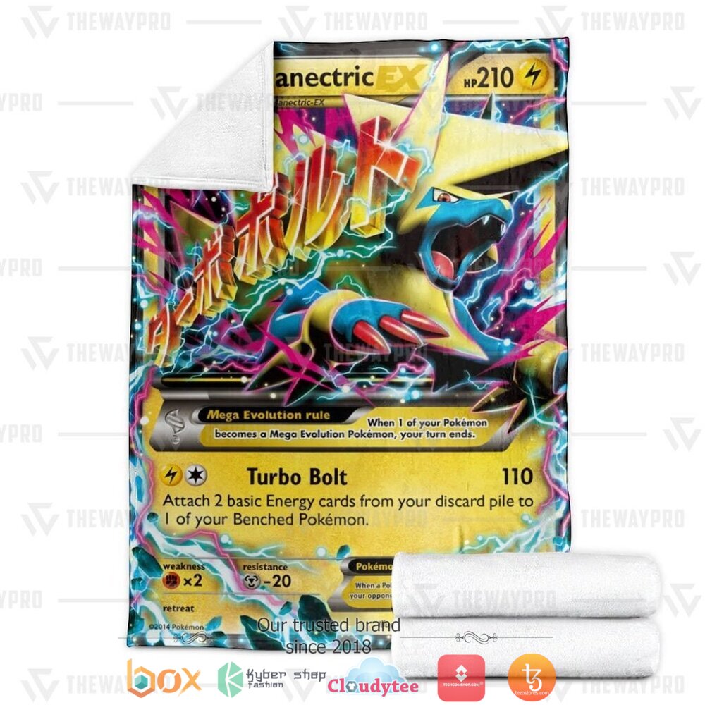 HOT M Manectric EX Pokemon Blanket 3 Anime Pokemon M Manectric EX soft Blanket 1 2