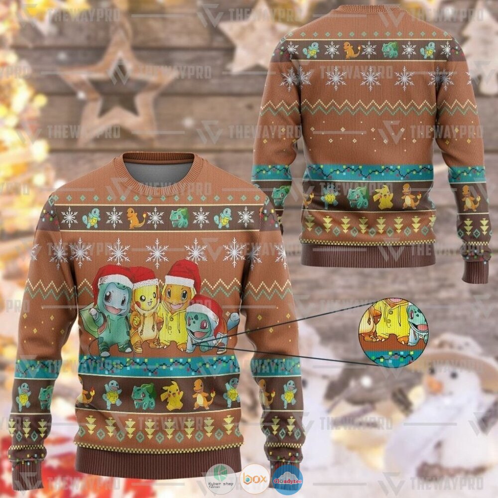Anime Pokemon Merry Christmas Christmas Sweater