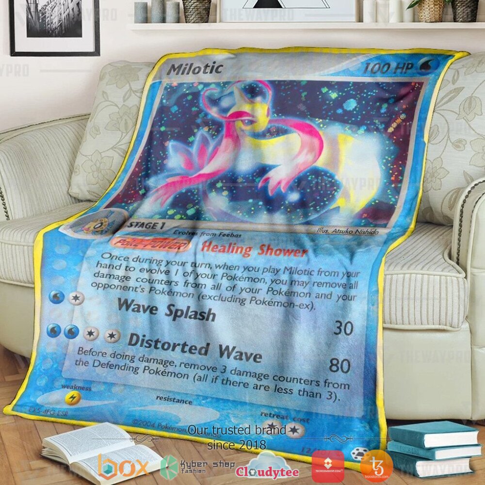 Anime Pokemon Milotic Hidden Legends Soft Blanket