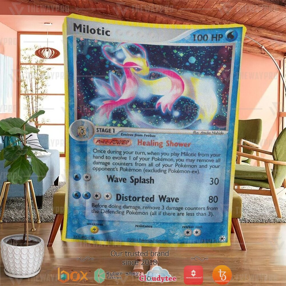 NEW Milotic Hidden Legends Pokemon Blanket 2 Anime Pokemon Milotic Hidden Legends Soft Blanket 1