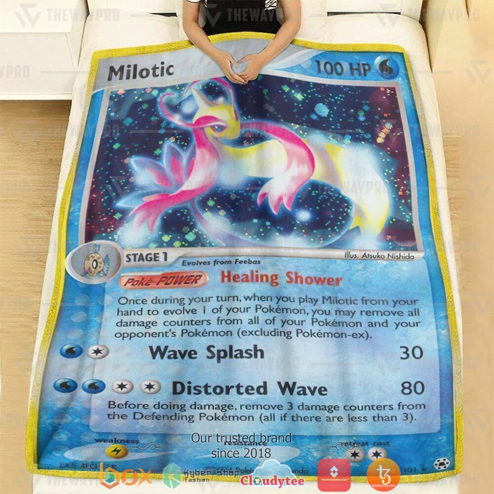 NEW Milotic Hidden Legends Pokemon Blanket 3 Anime Pokemon Milotic Hidden Legends Soft Blanket 1 2