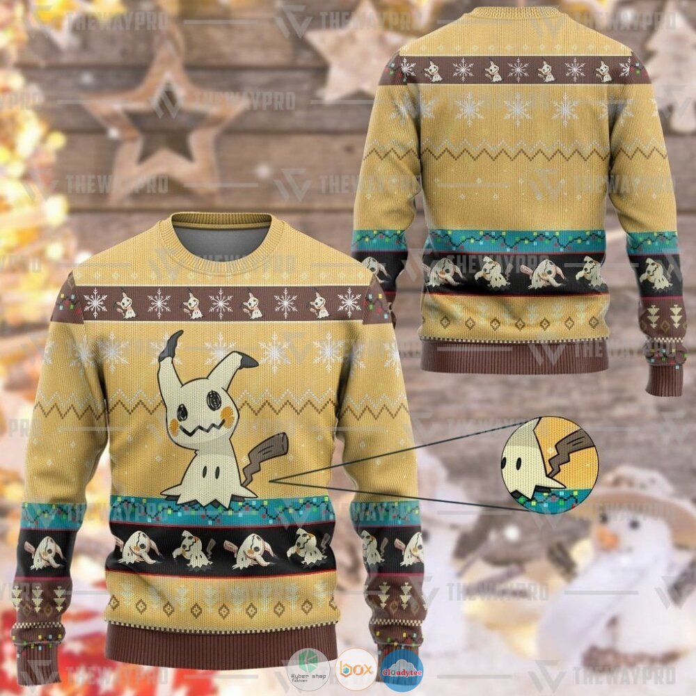 Pokemon Mimikyu Ugly Christmas Sweater 9 Anime Pokemon Mimikyu Christmas Sweater