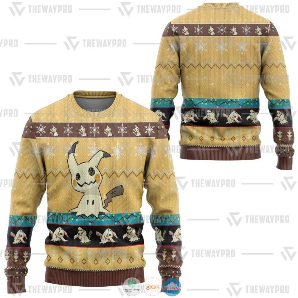 Pokemon Mimikyu Ugly Christmas Sweater 10 Anime Pokemon Mimikyu Christmas Sweater 1