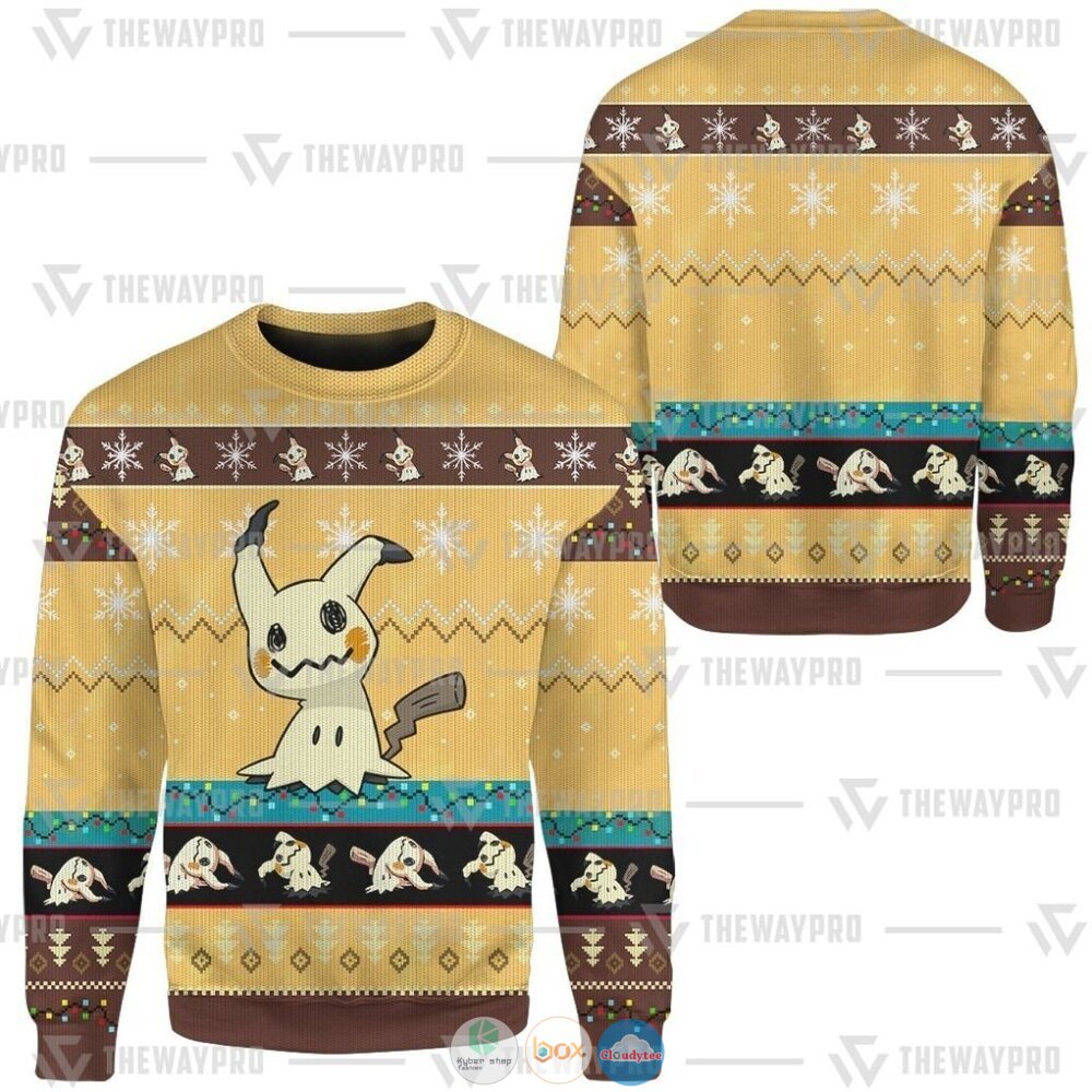 Pokemon Mimikyu Ugly Christmas Sweater 12 Anime Pokemon Mimikyu Christmas Sweater 1 2 3