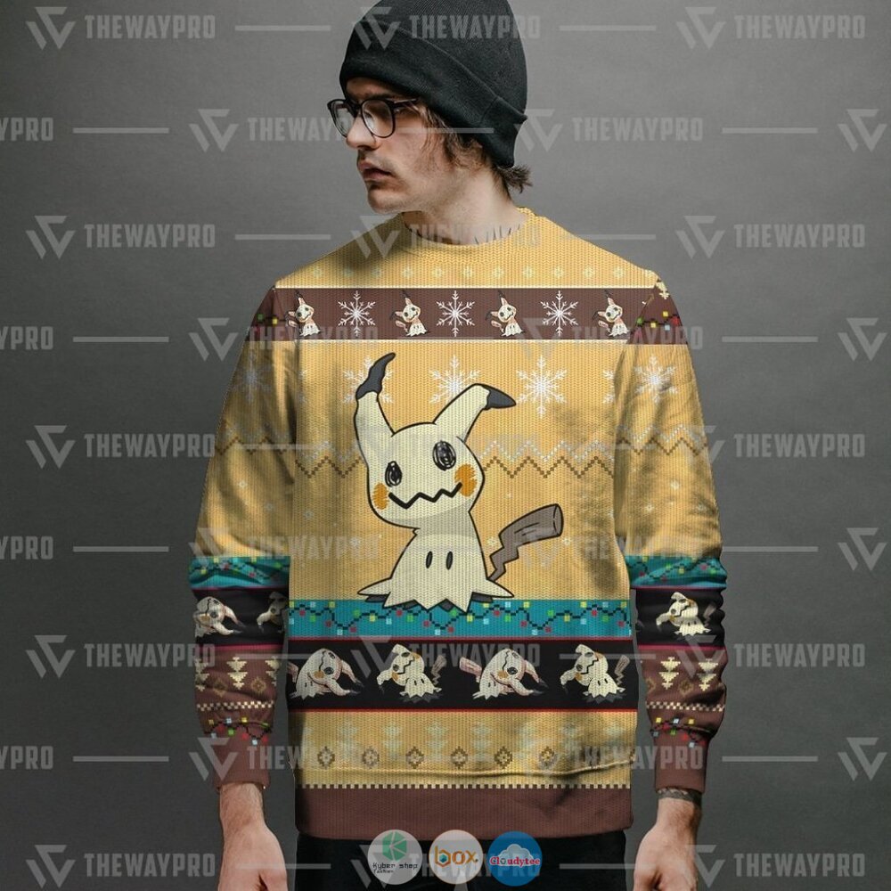 Pokemon Mimikyu Ugly Christmas Sweater 14 Anime Pokemon Mimikyu Christmas Sweater 1 2 3 4 5