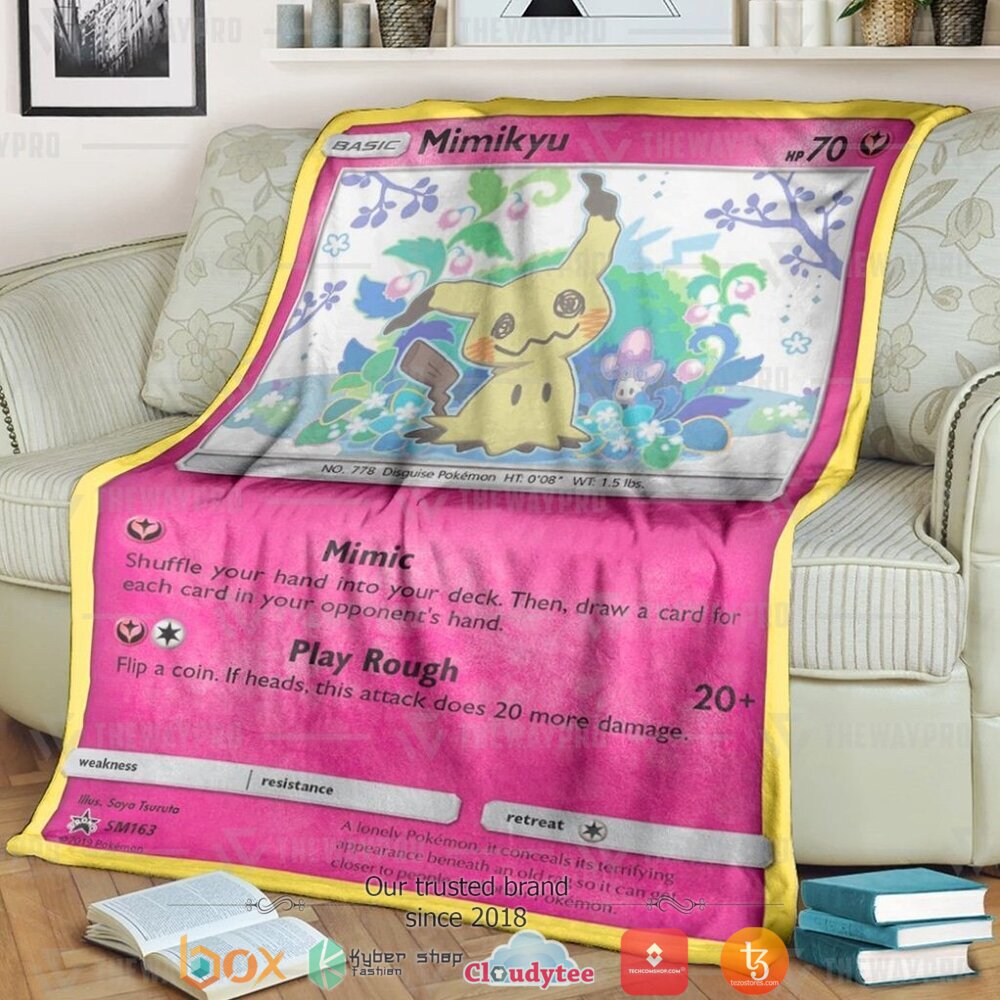 Anime Pokemon Mimikyu Sun Moon soft Blanket