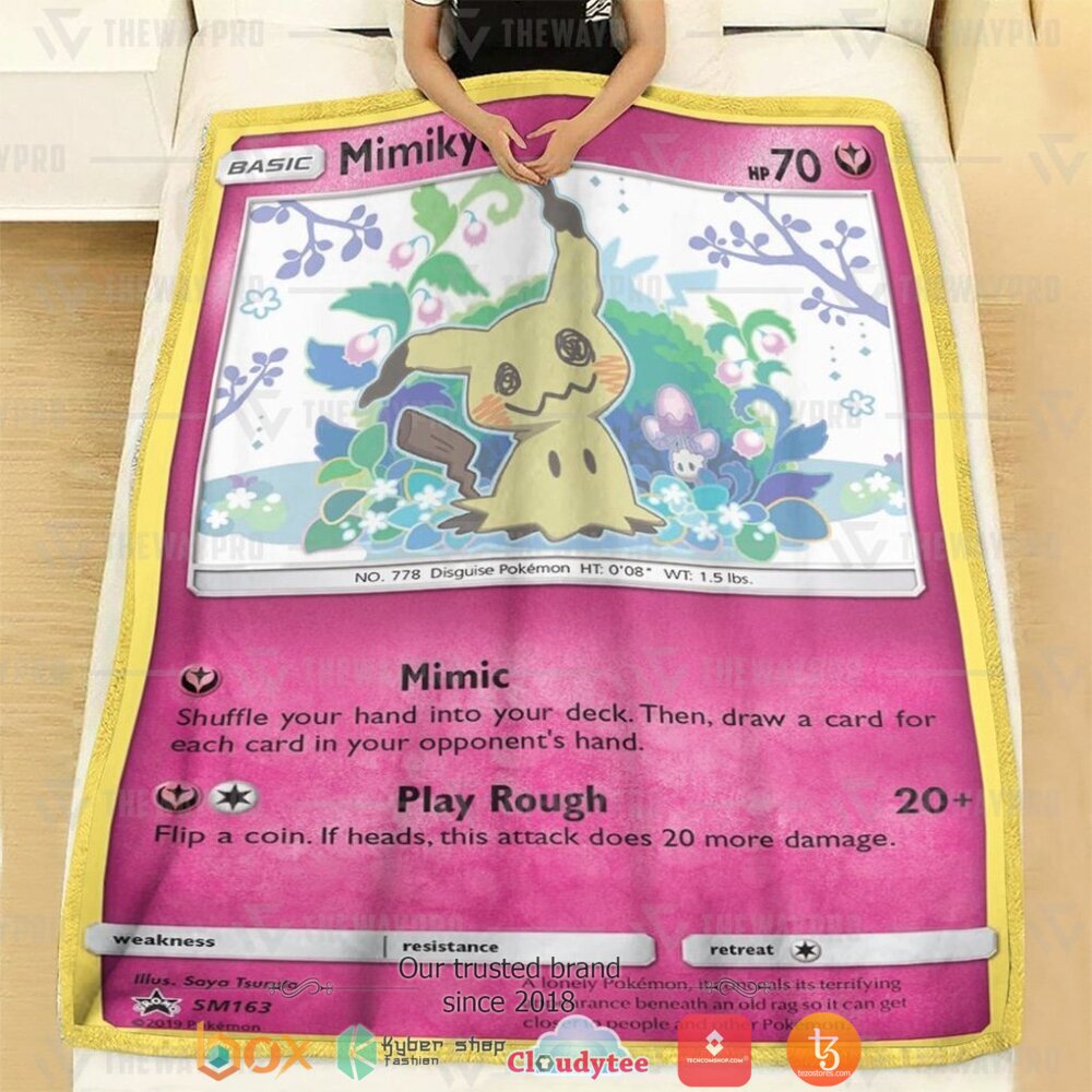 HOT Mimikyu Sun & Moon Pokemon Blanket 2 Anime Pokemon Mimikyu Sun Moon soft Blanket 1
