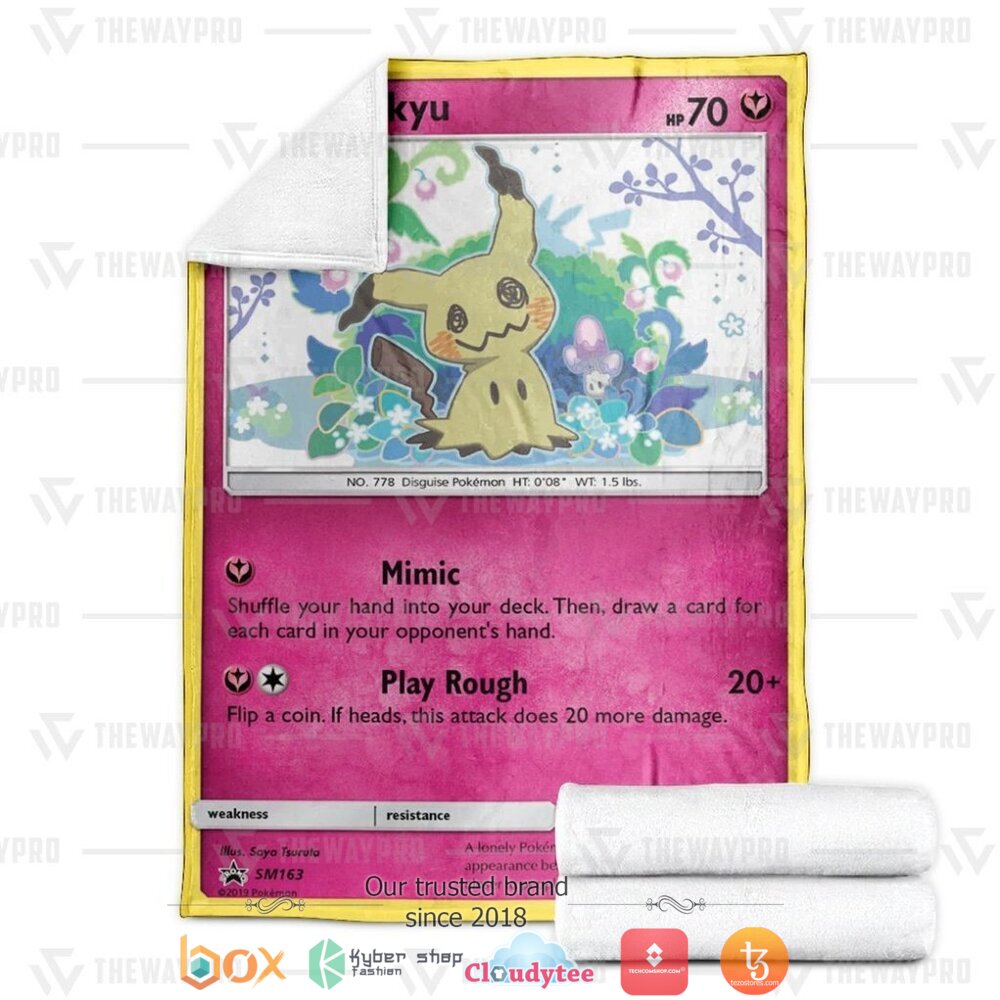 HOT Mimikyu Sun & Moon Pokemon Blanket 3 Anime Pokemon Mimikyu Sun Moon soft Blanket 1 2