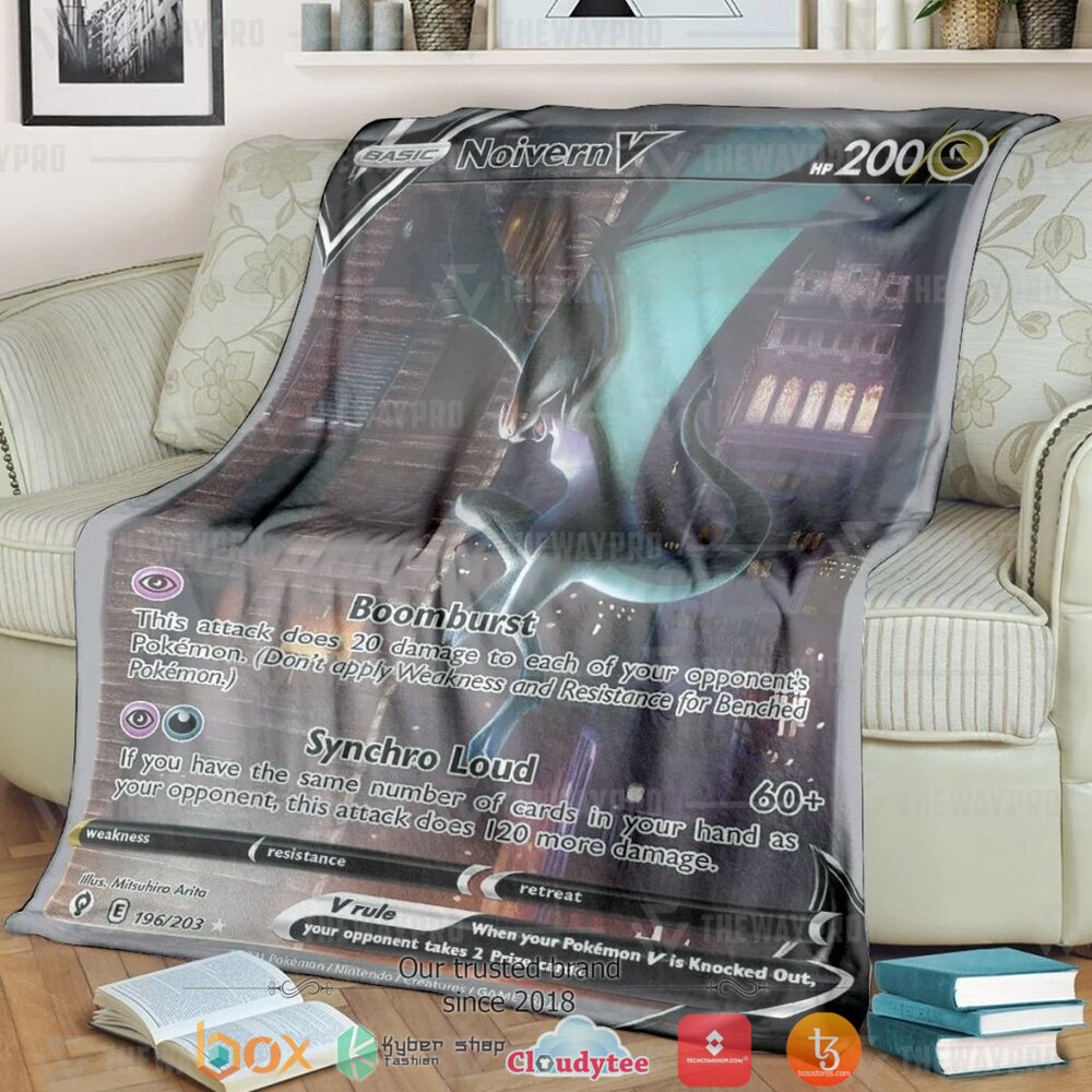 Anime Pokemon Noivern V soft Blanket