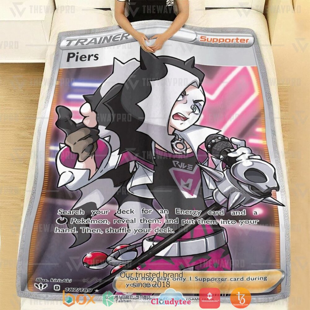 HOT Piers Darkness Ablaze Pokemon Blanket 3 Anime Pokemon Piers Darkness Ablaze Soft Blanket 1 2