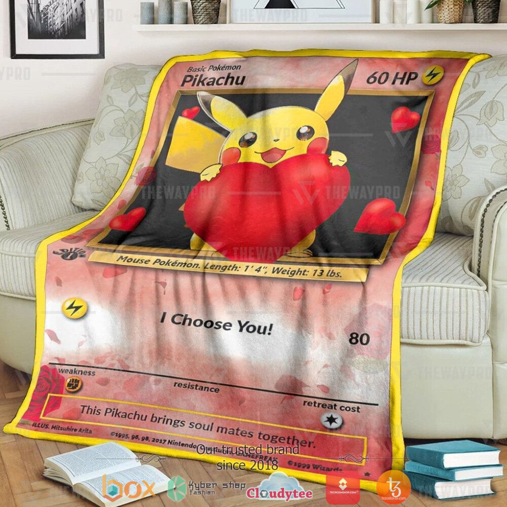 BEST Pikachu I Choose You Pokemon Blanket 8 Anime Pokemon Pikachu I Choose You Soft Blanket