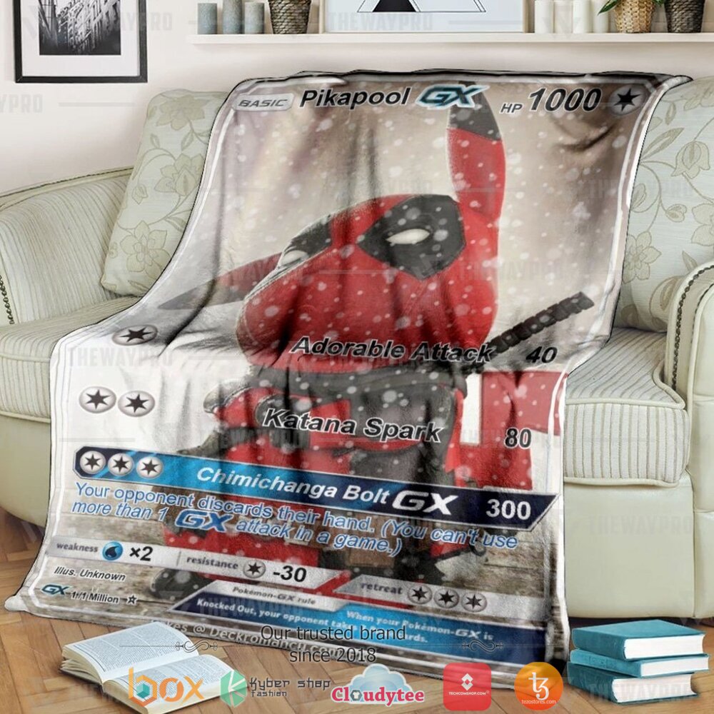 Anime Pokemon Pikapool GX soft Blanket