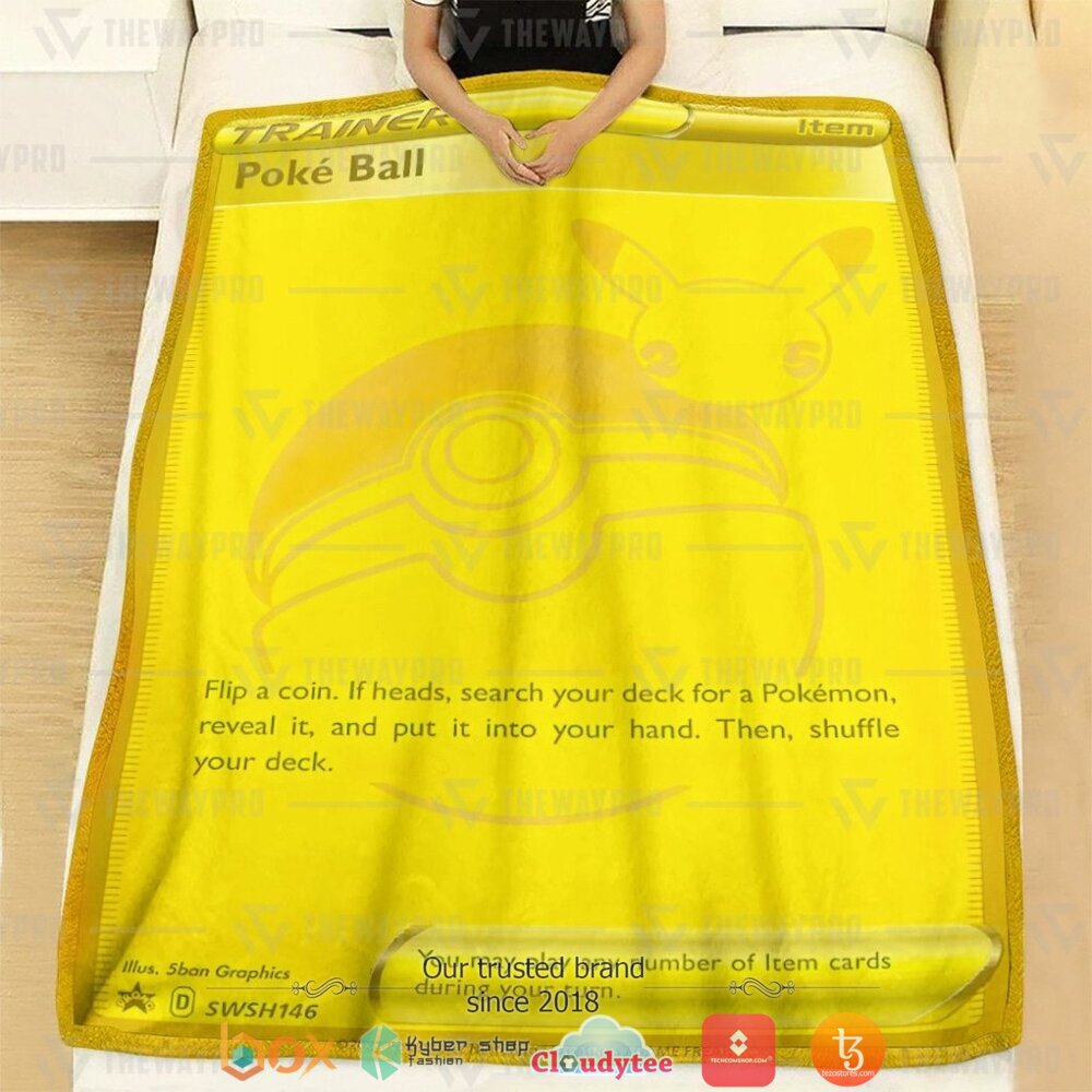 BEST Poke Ball Sword & Shield Trainer Pokemon Blanket 2 Anime Pokemon Poke Ball Sword Shield Trainer Soft Blanket 1