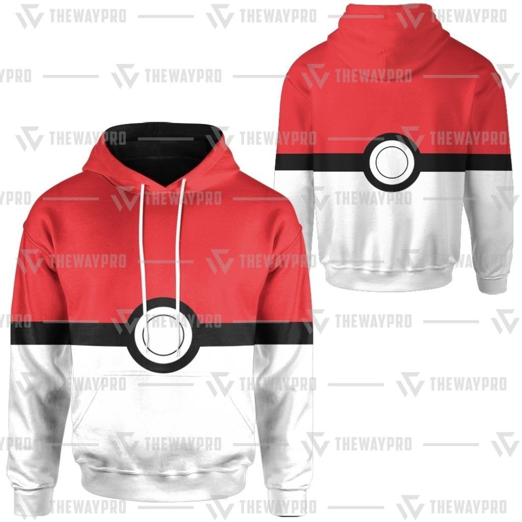 Anime Pokemon Pokeball 3D All Over Printed Hoodie