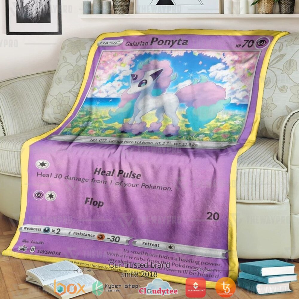 Anime Pokemon Ponyta soft Blanket