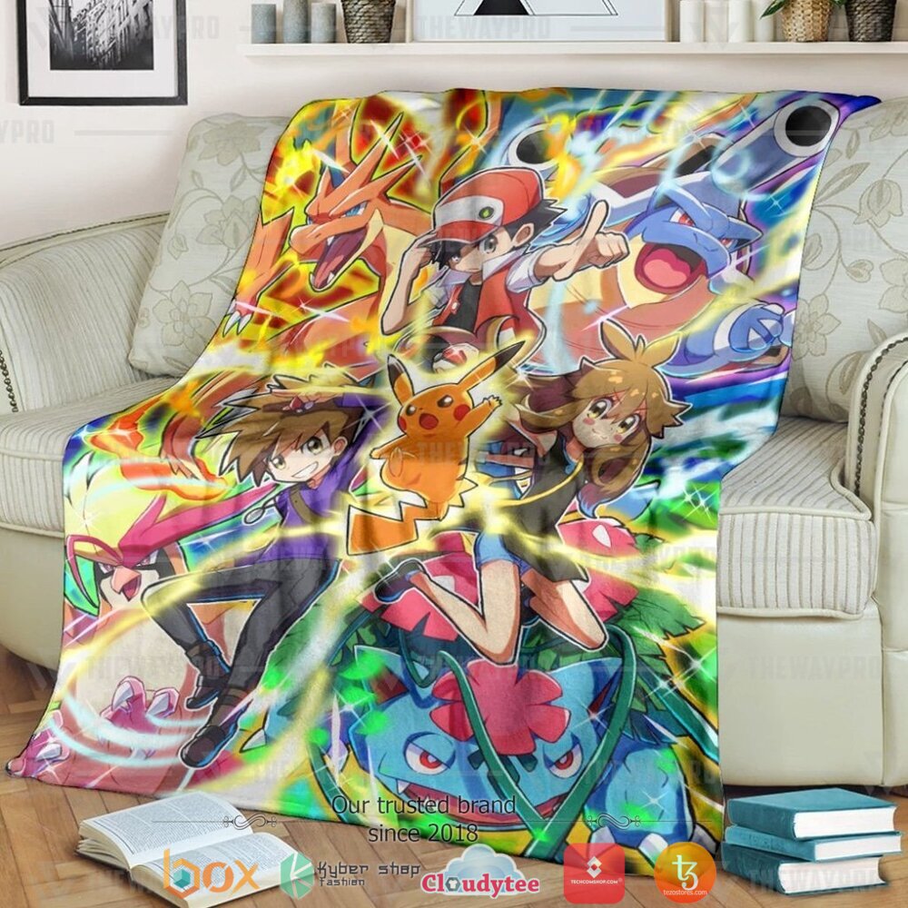 Anime Pokemon Pure Gen 1 soft Blanket