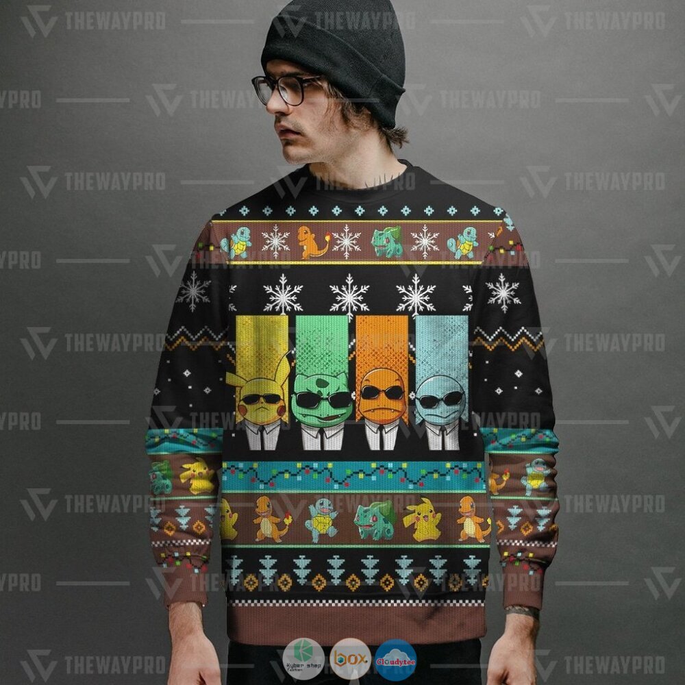 Pokemon Reservoir Mons Ugly Christmas Sweater 2 Anime Pokemon Reservoir Mons Christmas Sweater 1