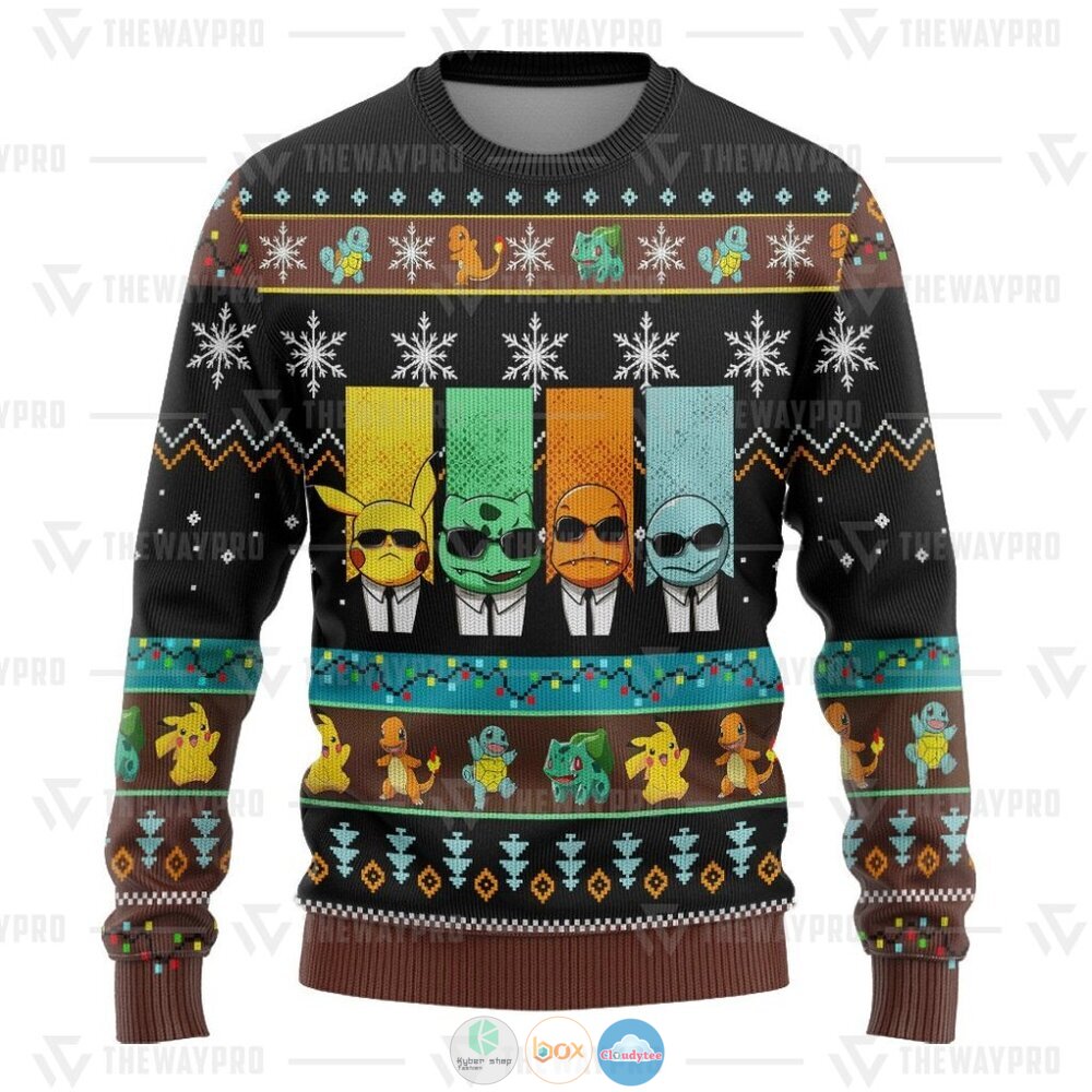Pokemon Reservoir Mons Ugly Christmas Sweater 3 Anime Pokemon Reservoir Mons Christmas Sweater 1 2