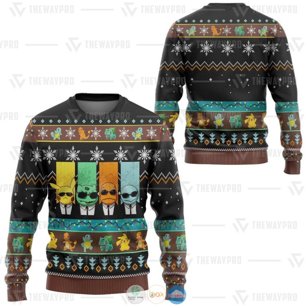 Pokemon Reservoir Mons Ugly Christmas Sweater 4 Anime Pokemon Reservoir Mons Christmas Sweater 1 2 3