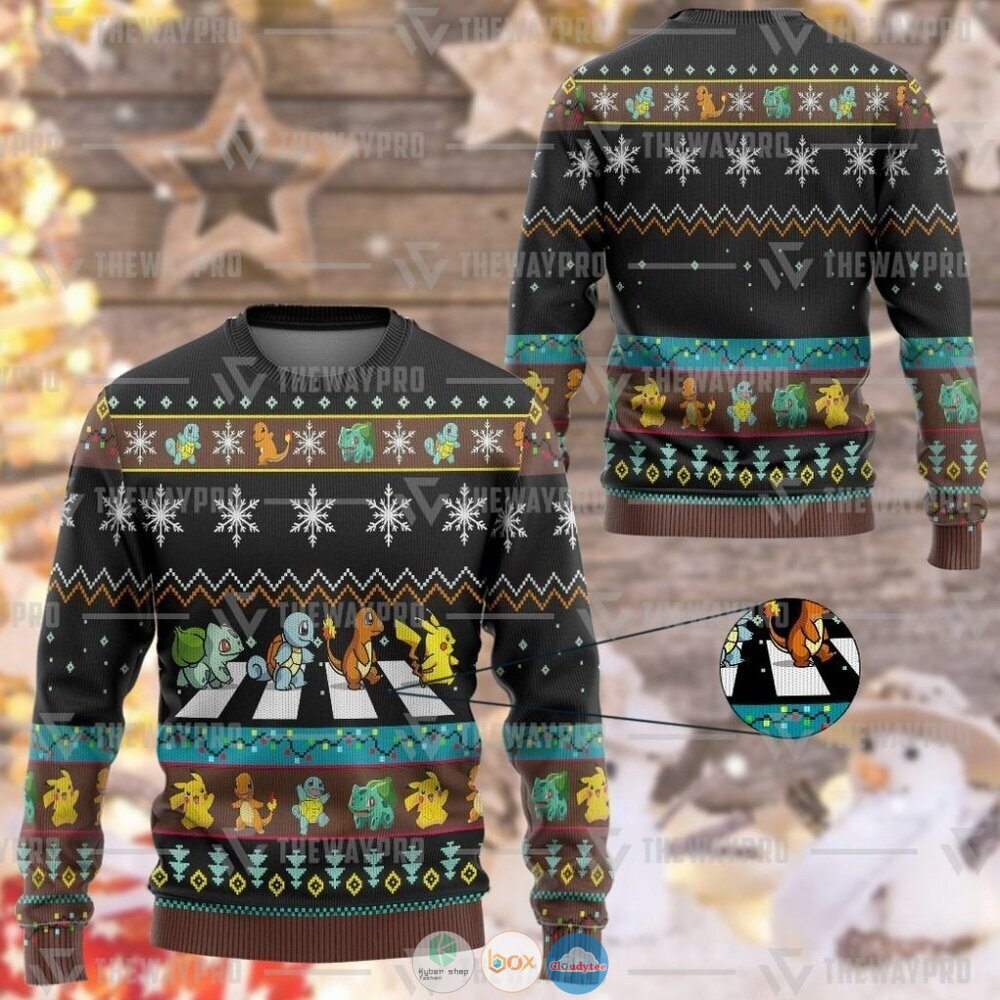 Anime Pokemon Road Crossing Christmas Sweater