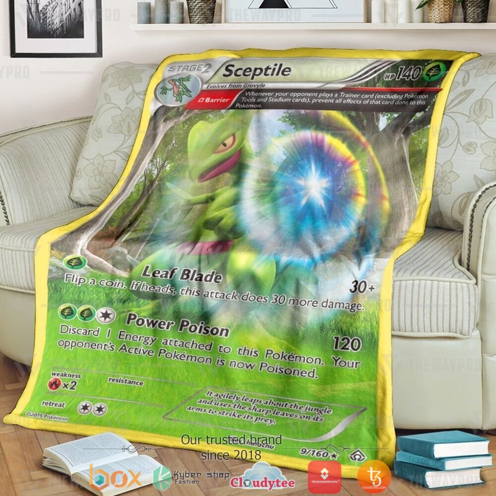 HOT Sceptile Primal Clash Pokemon Blanket 7 Anime Pokemon Sceptile Primal Clash soft Blanket