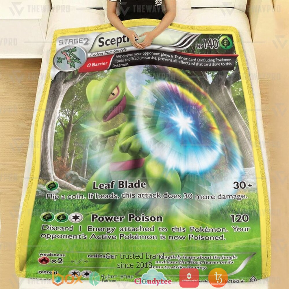 HOT Sceptile Primal Clash Pokemon Blanket 2 Anime Pokemon Sceptile Primal Clash soft Blanket 1