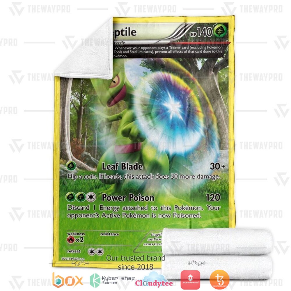 HOT Sceptile Primal Clash Pokemon Blanket 3 Anime Pokemon Sceptile Primal Clash soft Blanket 1 2