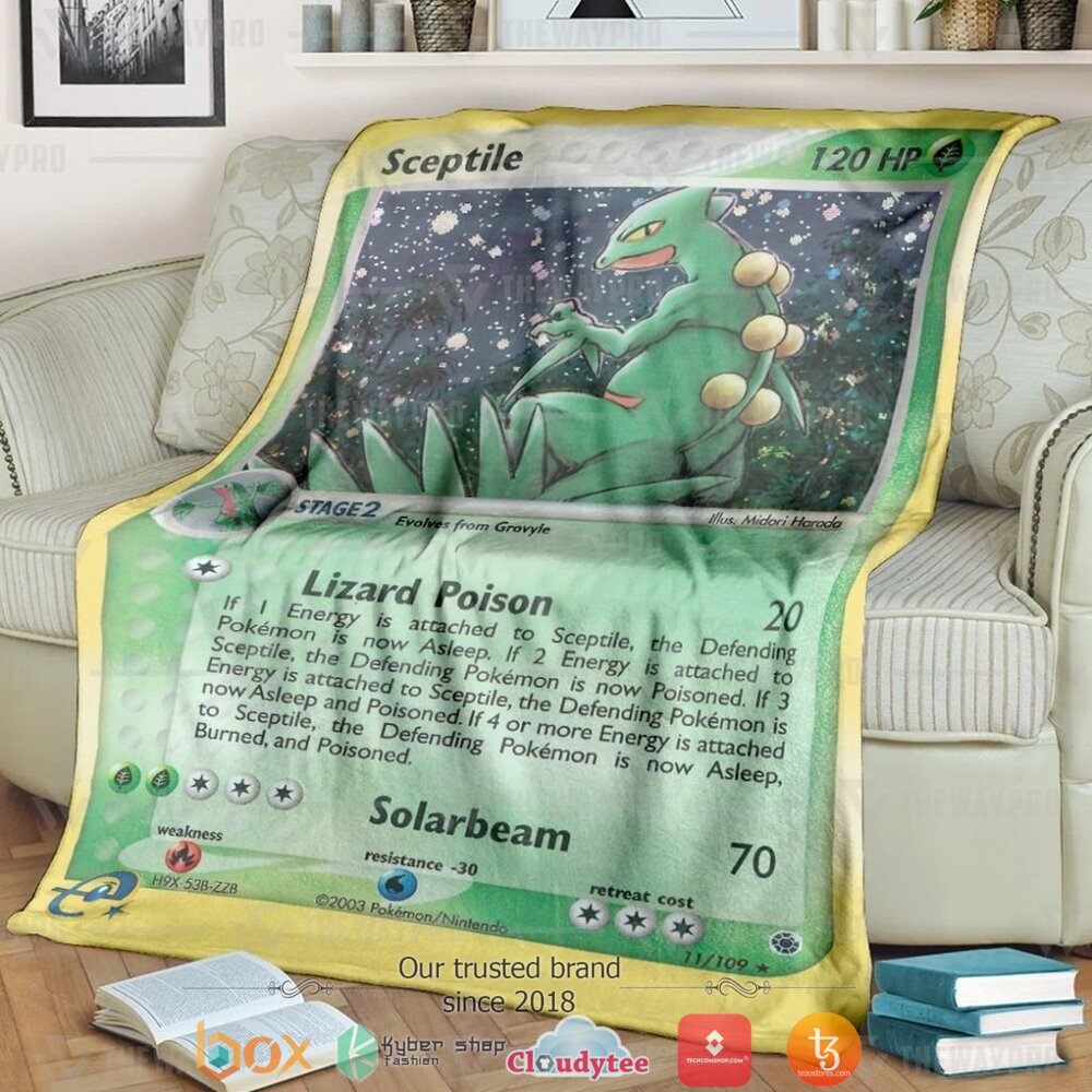 Anime Pokemon Sceptile Ruby Sapphire soft Blanket