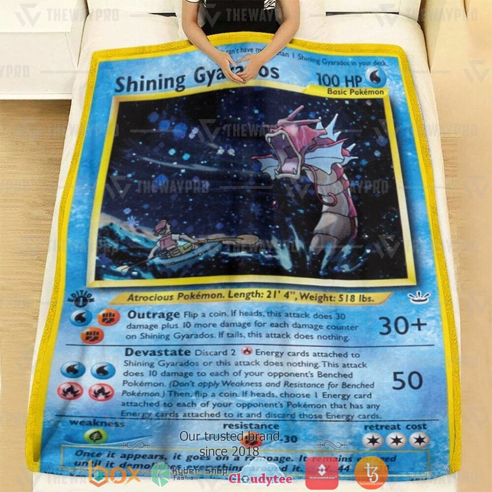BEST Shining Gyarados Neo Revelation Pokemon Blanket 22 Anime Pokemon Shining Gyarados Neo Revelation soft Blanket 1