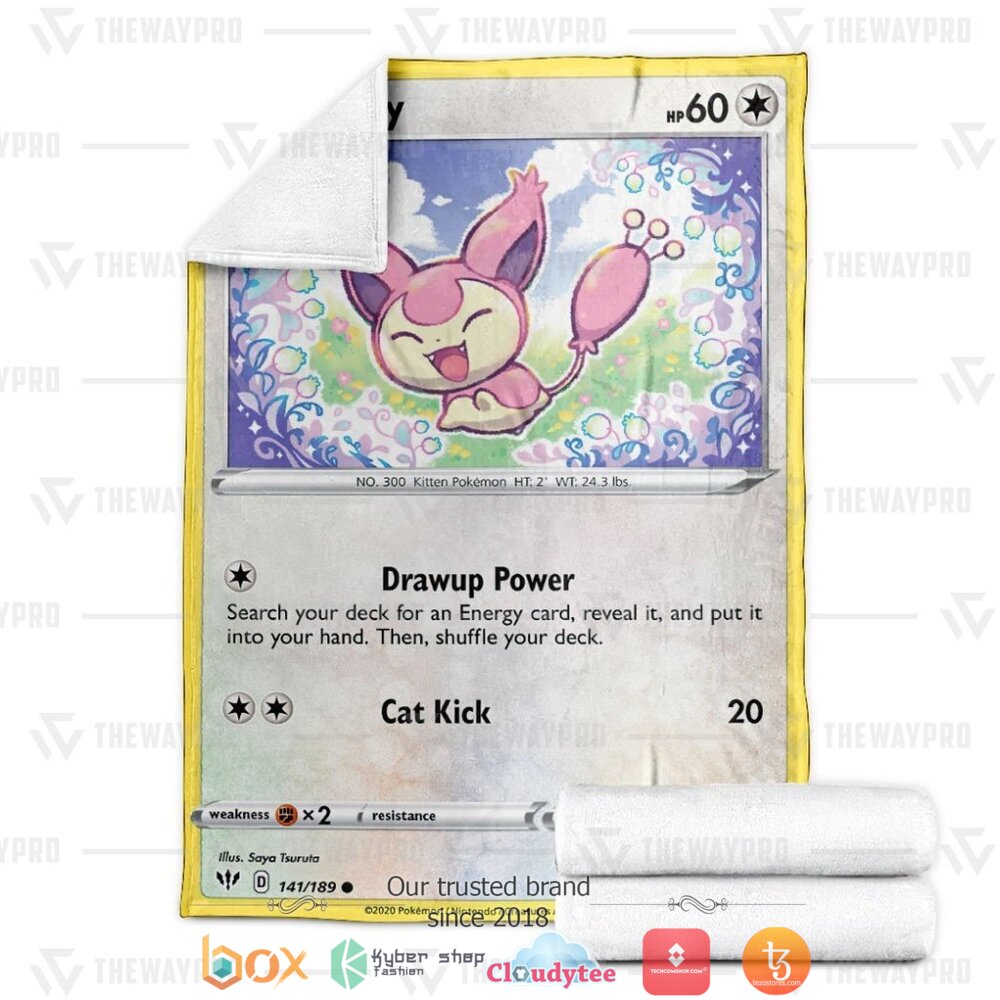 BEST Skitty Pokemon Blanket 3 Anime Pokemon Skitty Soft Blanket 1 2