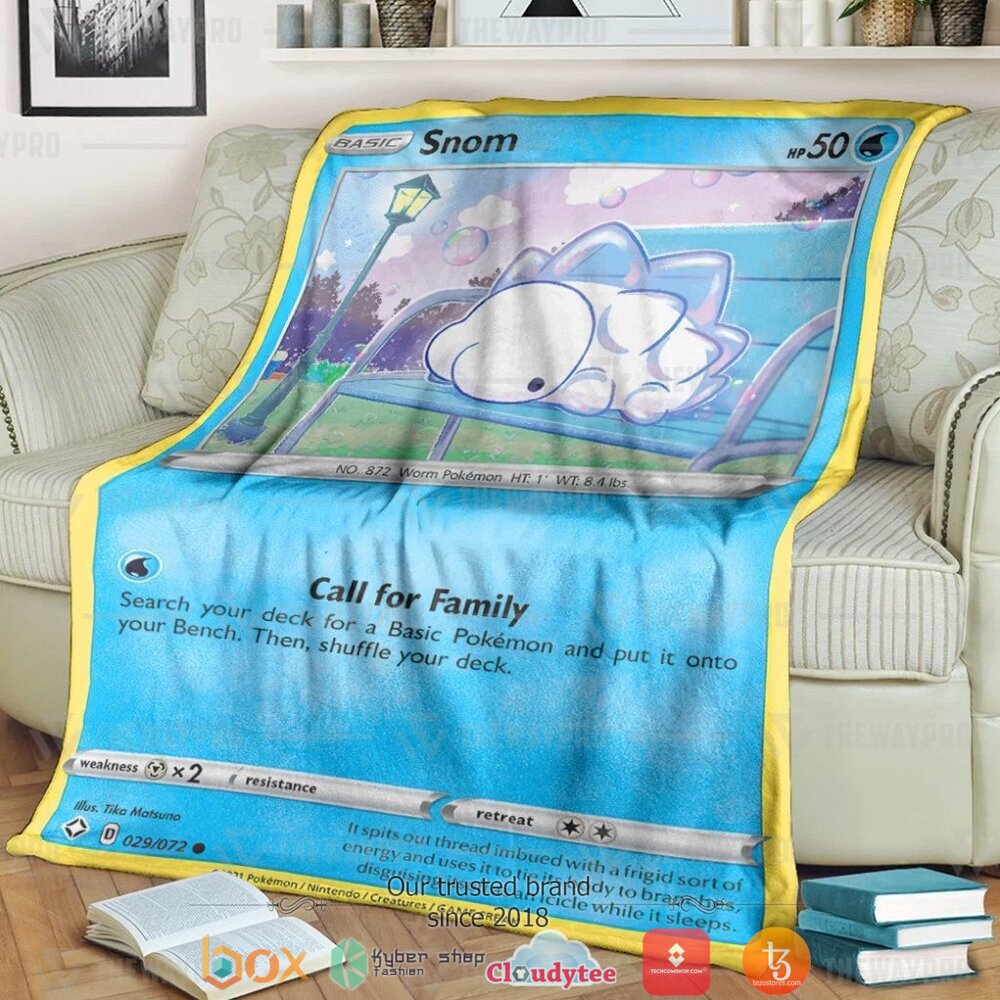 HOT Snom Shining Fates Pokemon Blanket 9 Anime Pokemon Snom Shining Fates Soft Blanket