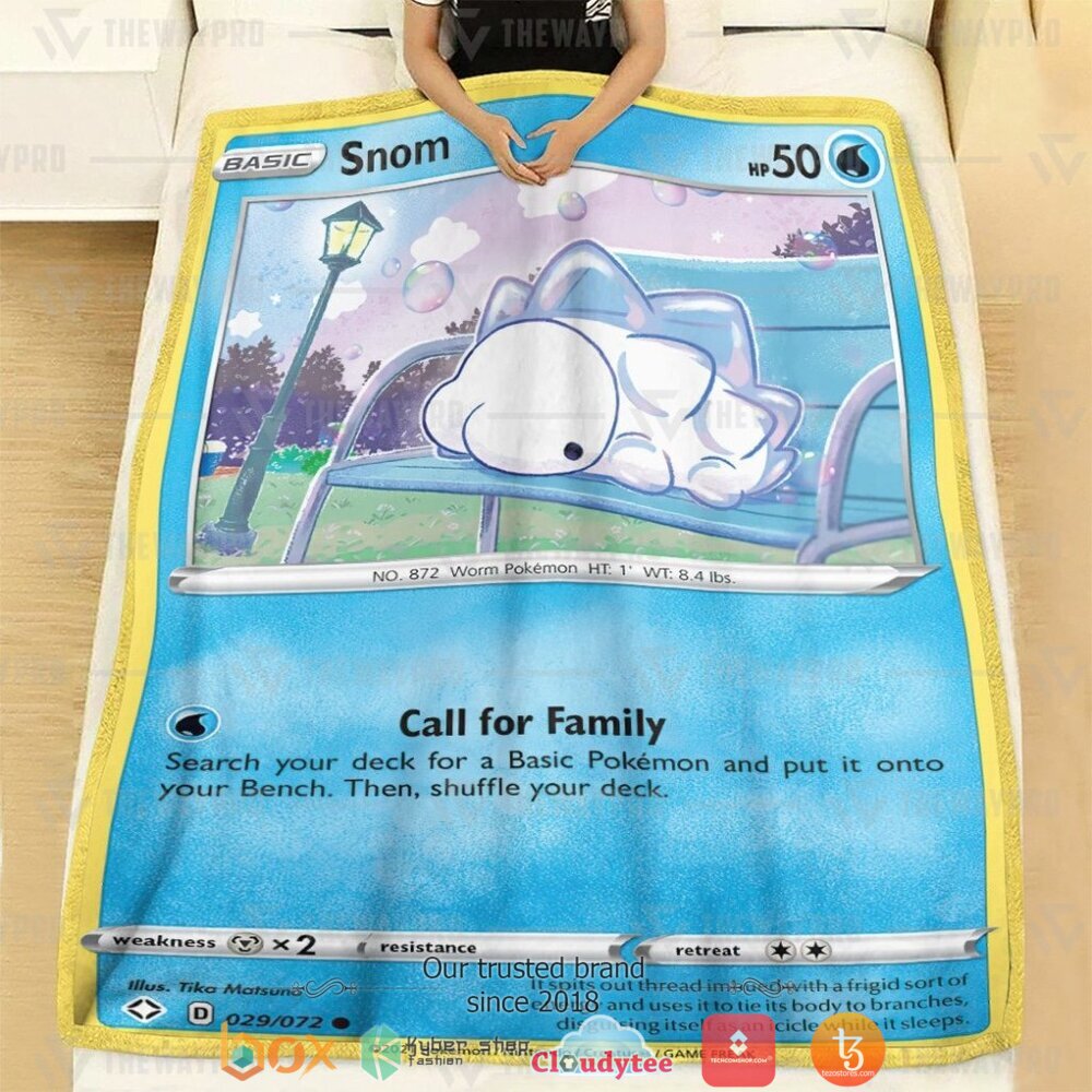 HOT Snom Shining Fates Pokemon Blanket 3 Anime Pokemon Snom Shining Fates Soft Blanket 1 2