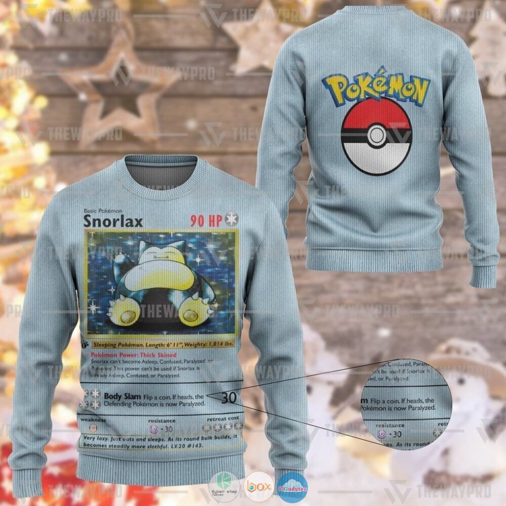 Anime Pokemon Snorlax Imitation Knitted sweater