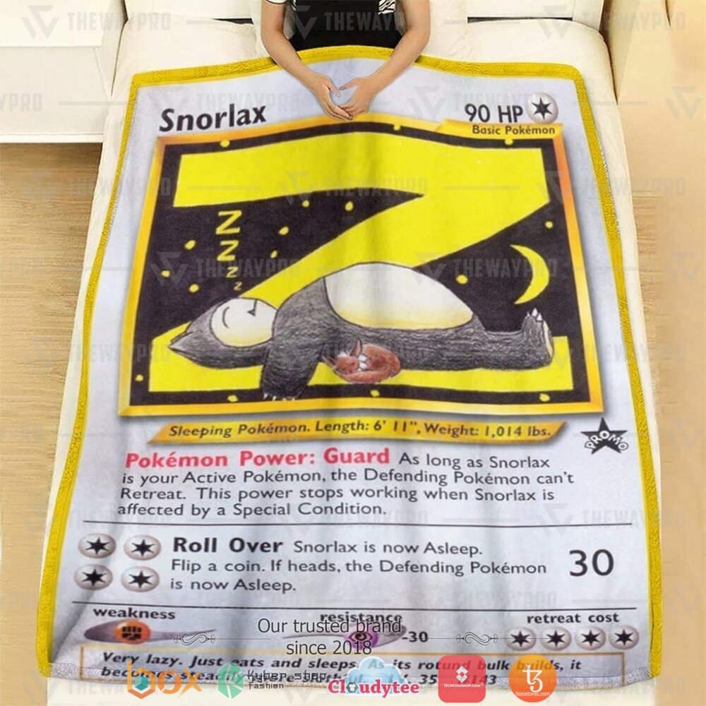 HOT Snorlax Pokemon Blanket 2 Anime Pokemon Snorlax soft Blanket 1