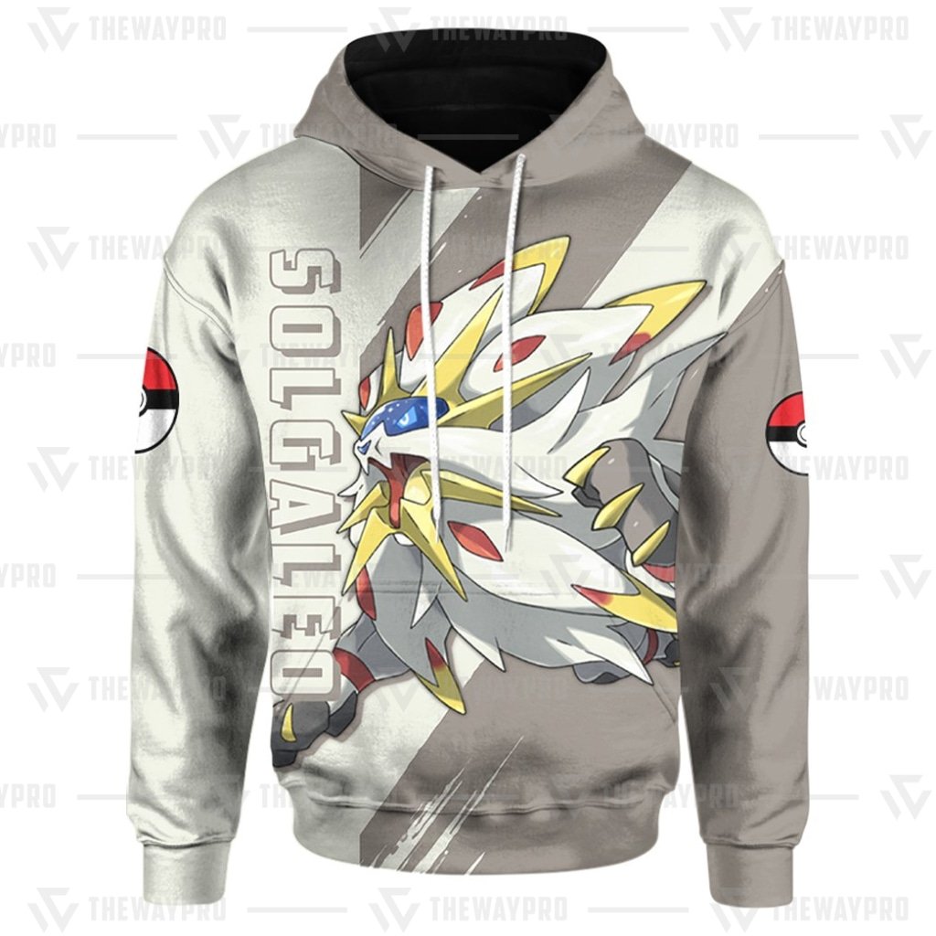 HOT Anime Pokemon Solgaleo Legendary 3D Printed Hoodie 7 Anime Pokemon Solgaleo Legendary 3D All Over Printed Hoodie