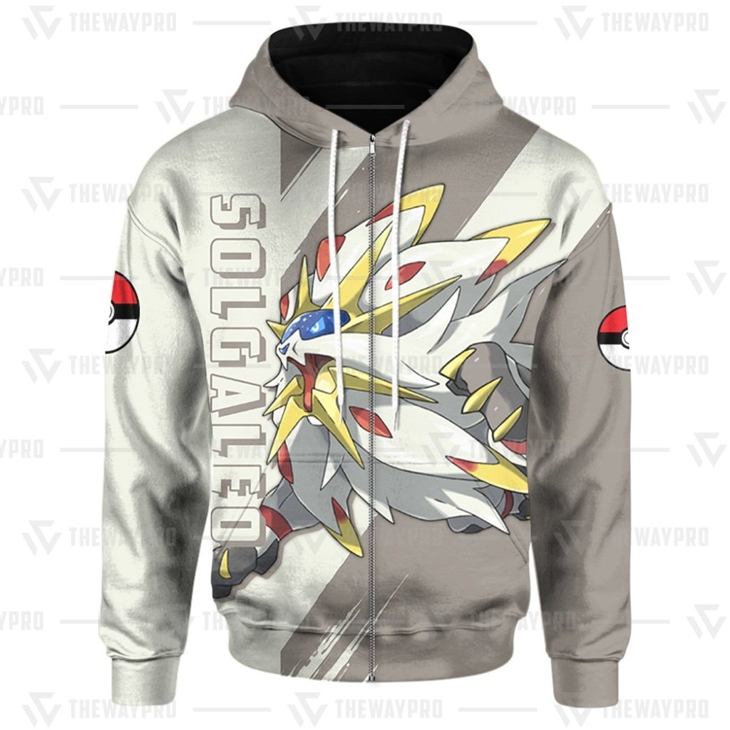 HOT Anime Pokemon Solgaleo Legendary 3D Printed Hoodie 4 Anime Pokemon Solgaleo Legendary 3D All Over Printed Hoodie 1 2 3