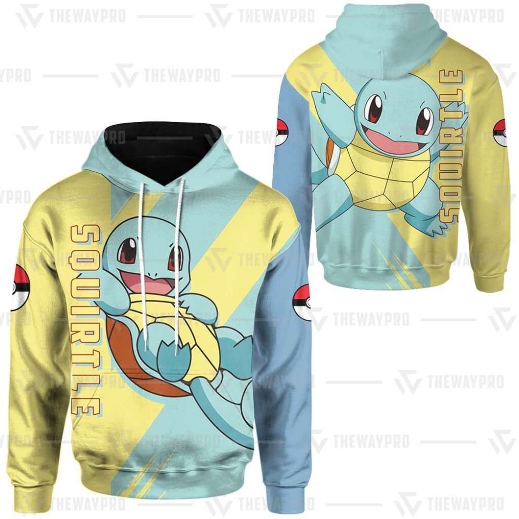 Anime Pokemon Squirtle 3D All Over Printed Hoodie