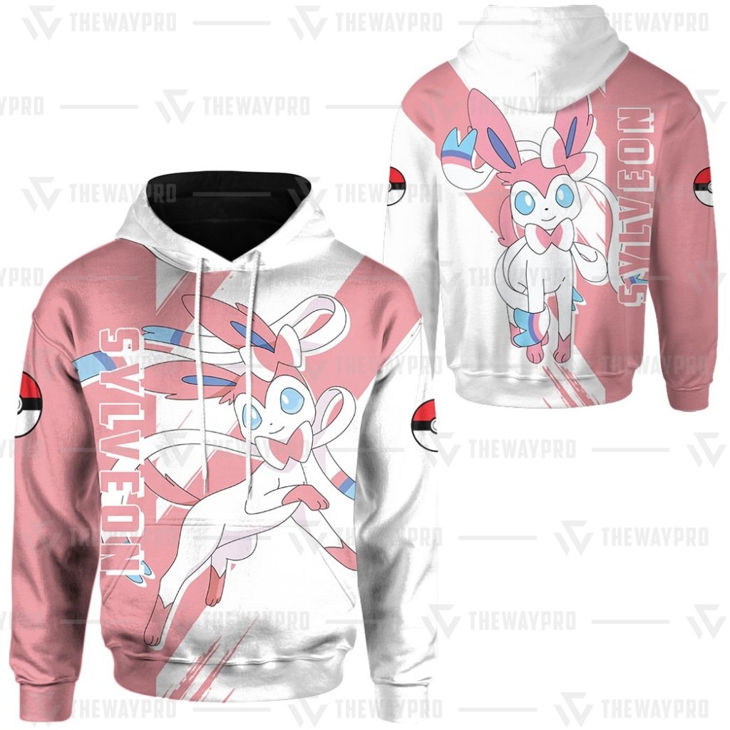 Anime Pokemon Sylveon 3D All Over Printed Hoodie