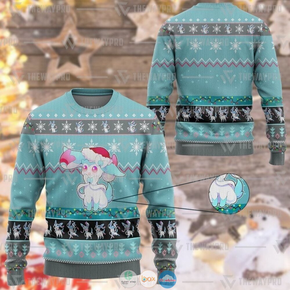 Anime Pokemon Sylveon Christmas Sweater