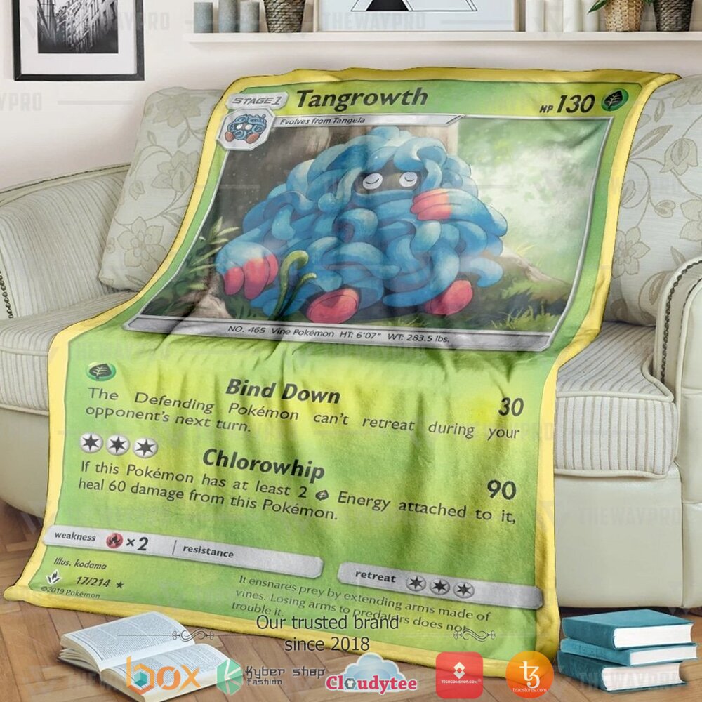 BEST Tangrowth Pokemon Blanket 1 Anime Pokemon Tangrowth soft Blanket