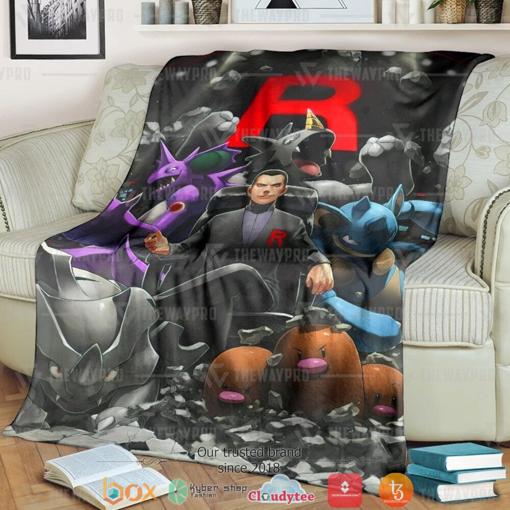 BEST Team Rocket Leader Pokemon Blanket 1 Anime Pokemon Team Rocket Leader Soft Blanket