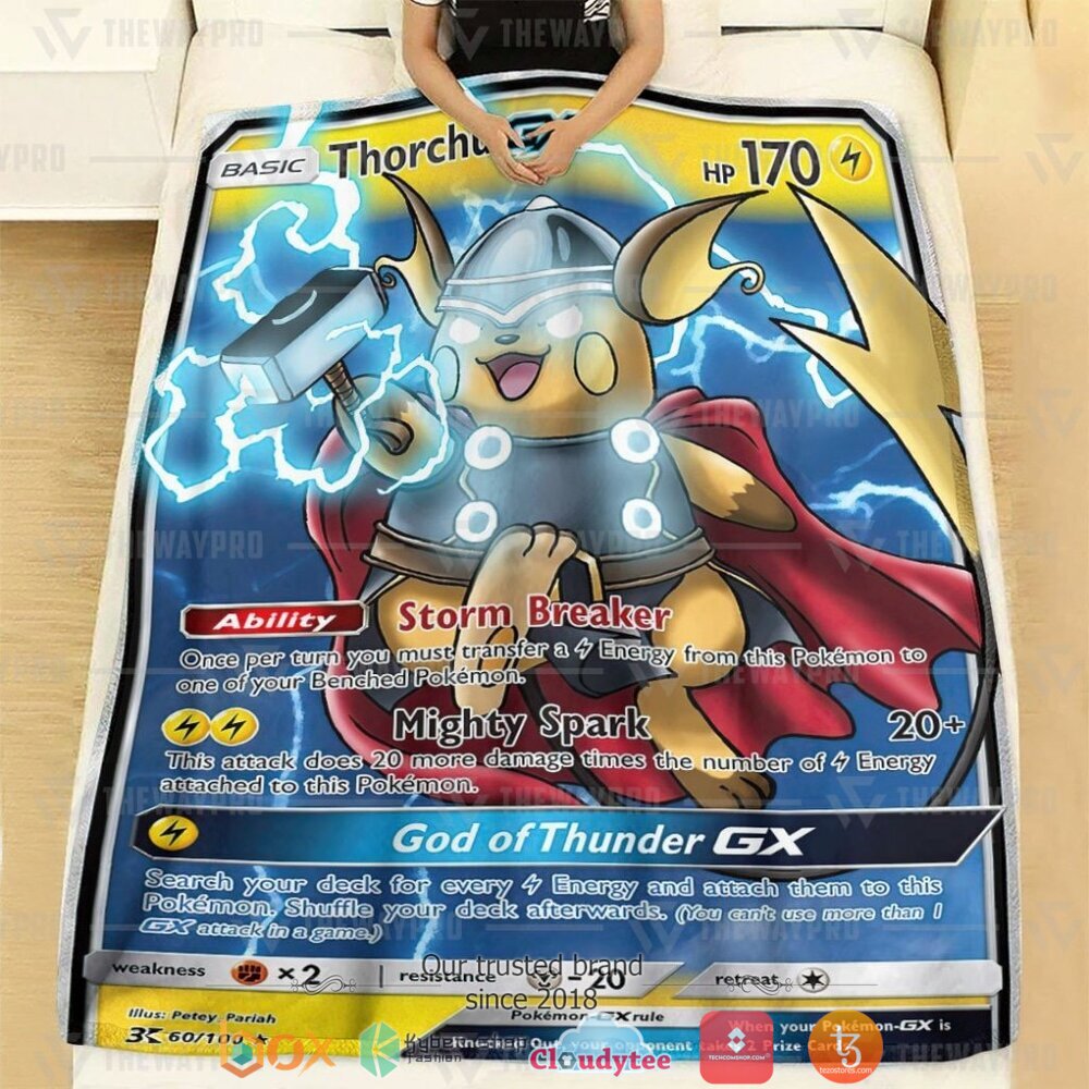 BEST Thorchu GX Pokemon Blanket 2 Anime Pokemon Thorchu GX Soft Blanket 1