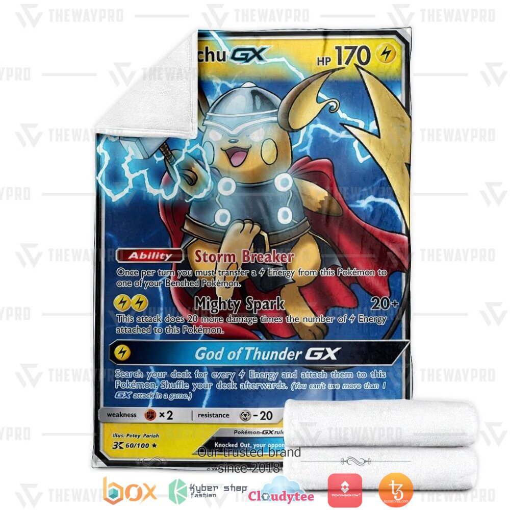 BEST Thorchu GX Pokemon Blanket 3 Anime Pokemon Thorchu GX Soft Blanket 1 2